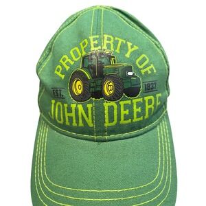 Kids John Deere Tractor Baseball Cap Green Yellow Est 1837 Youth One Size Cotton